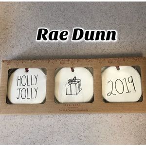 Rae Dunn 2019 Christmas Ornament Set NWT